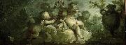 Dirk van der Aa Playing Putti on Clouds oil painting